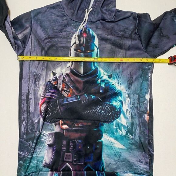 Fortnite Youth Black Knight 3D Graphic Pullover Hoodie Sz L - Picture 4 of 10